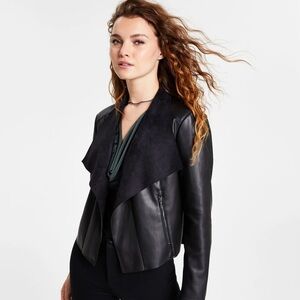 EDYSON Black Leather Jacket Size Small